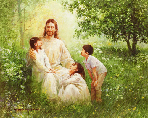 Christ with Asian Children